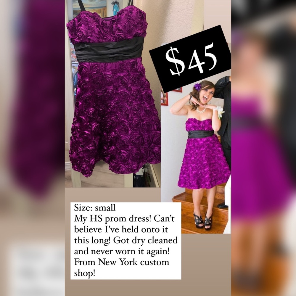Magenta purple formal Aline dress